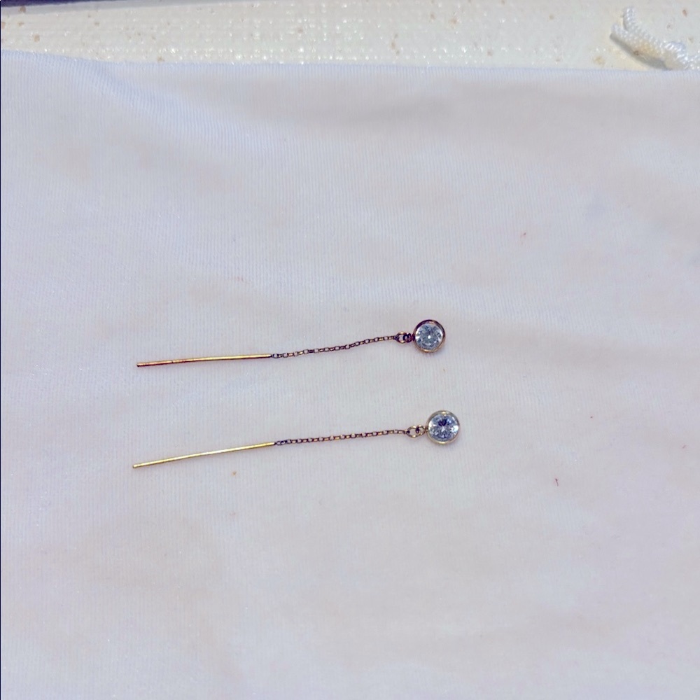 Gold and diamond jewel Drop Earrings